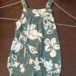 Carter's Green Floral Romper